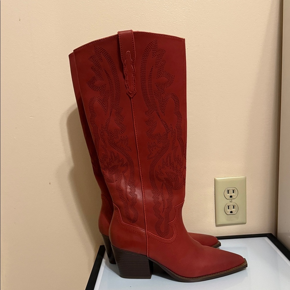 Crown Vintage Red Heeled Boots